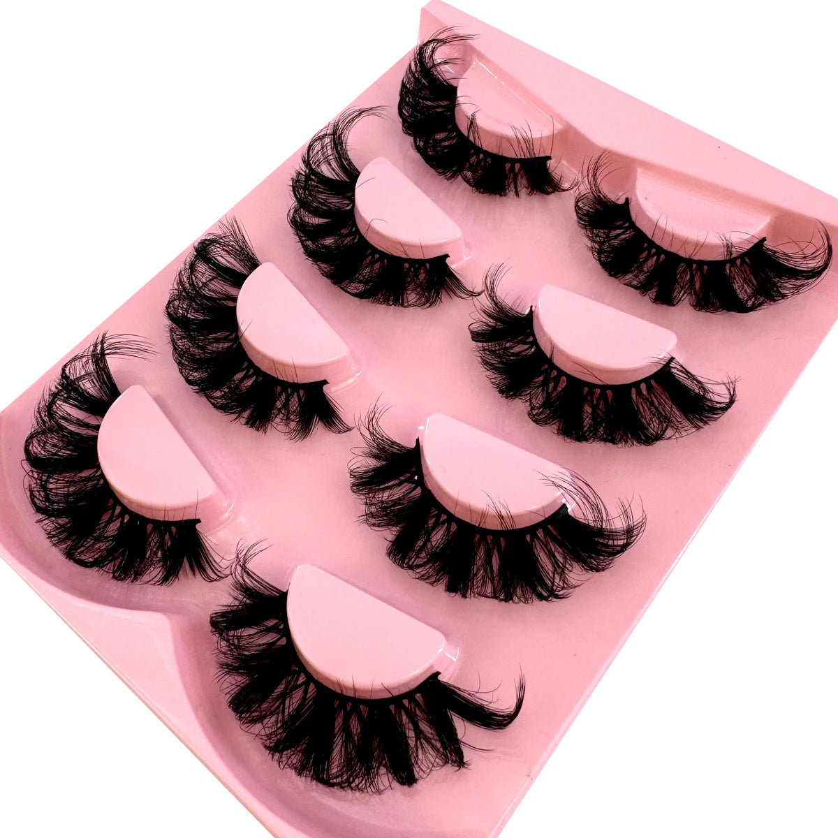 4 pairs of dramatic 3D fake mink eyelashes wholesale full eyelash makeup