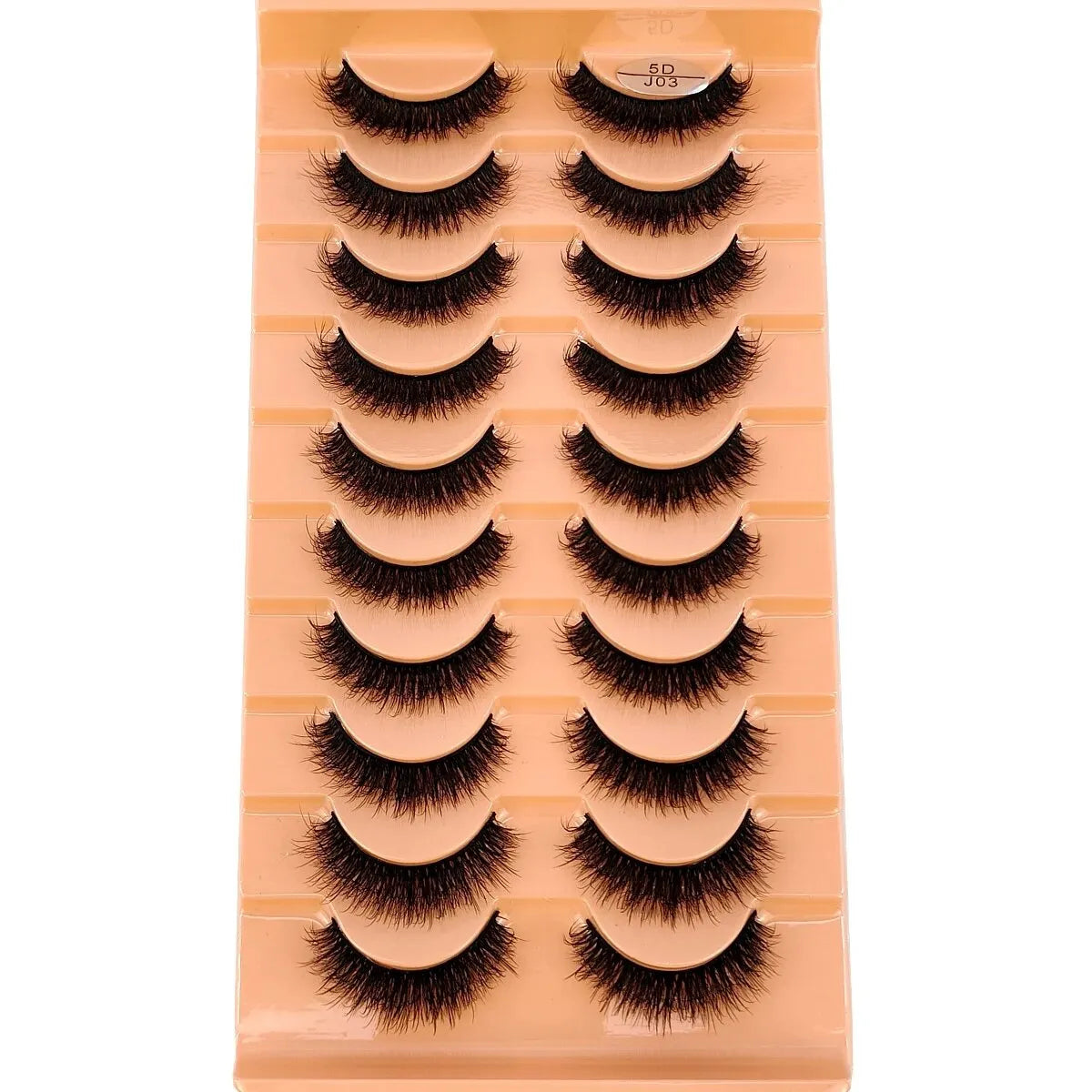 New 7/10 Pairs Faux Mink Eyelashes Handmade False Eyelashes Natural Nude Makeup Simulation Cross Messy Eye 3D Curly Eyelashes