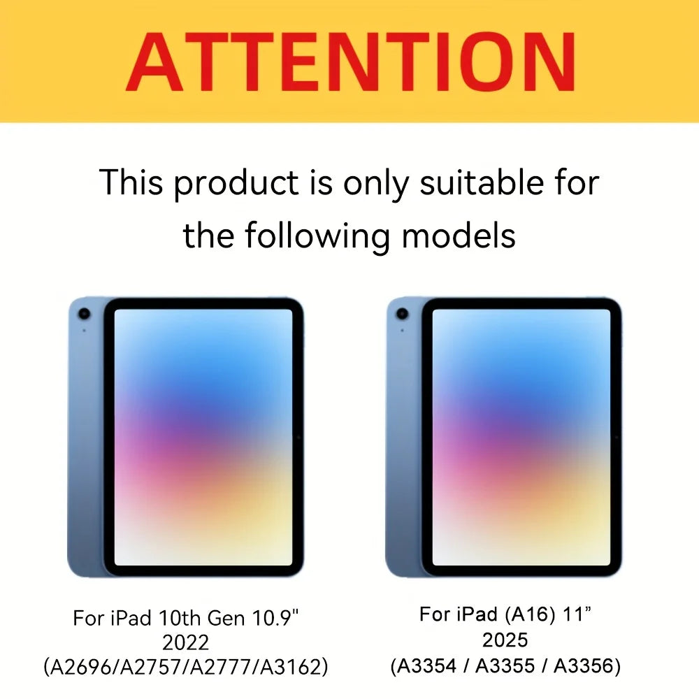 For iPad (A16) 11th Generation Case 11 Inch 2025, for iPad 10th Generation Case 10.9 2022, Magnetic Slim Trifold Stand Cover