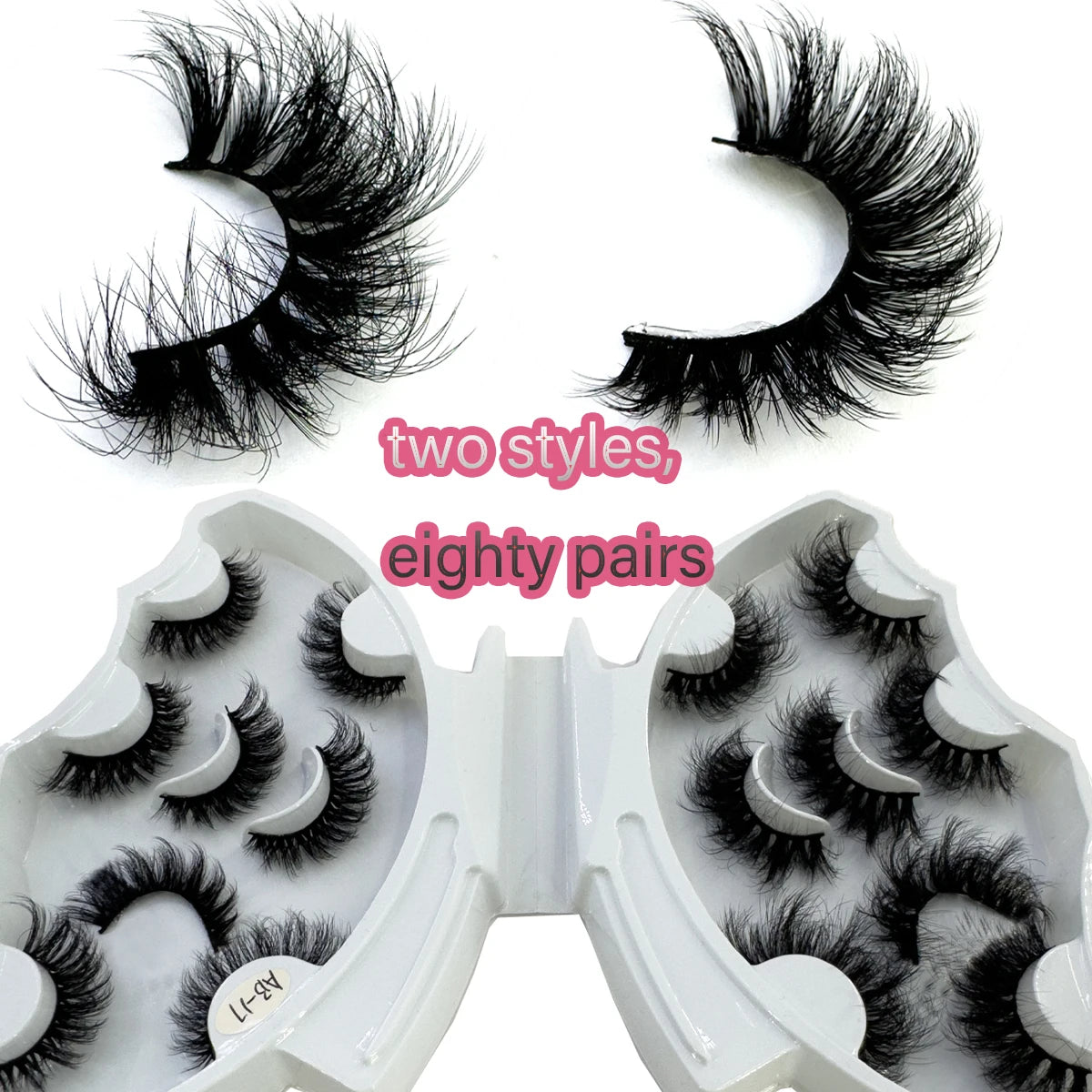 HBZGTLAD 8 pairs  3D artificial mink eyelashes soft false eyelashes crossed messy thick eyelashes extended makeup false eyelashe