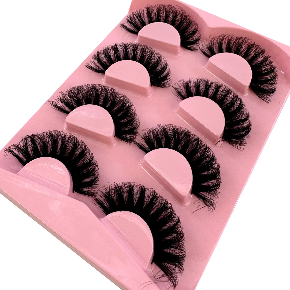 4 pairs of dramatic 3D fake mink eyelashes wholesale full eyelash makeup
