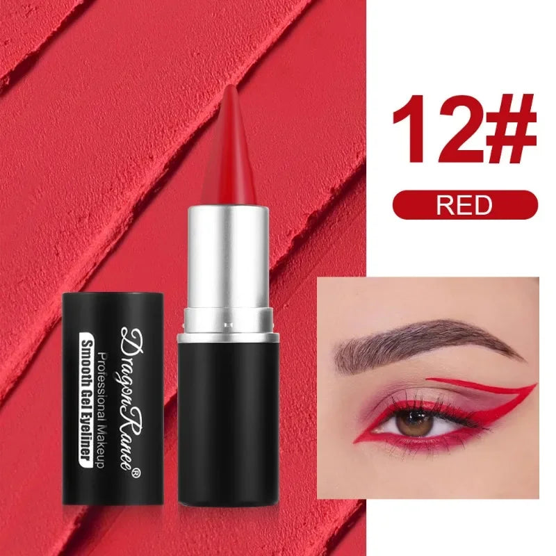 12 Colors Waterproof Eyeliner Cream Lasting Easy To Wear Eye Liner Gel Black Blue Matte Quick Dry Eyeliner Pen Makeup Cosmetics