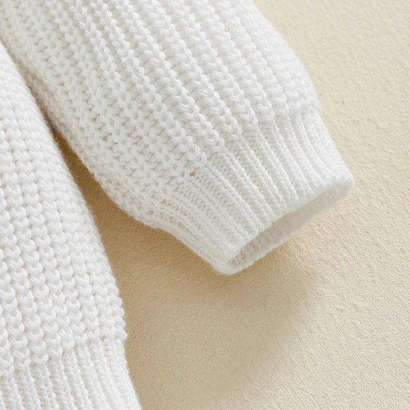 1-5years Kids Fall Winter Sweaters Tops Long Sleeve Knitted Solid Color Thick Pullover jumper For Girls And Boys Warm