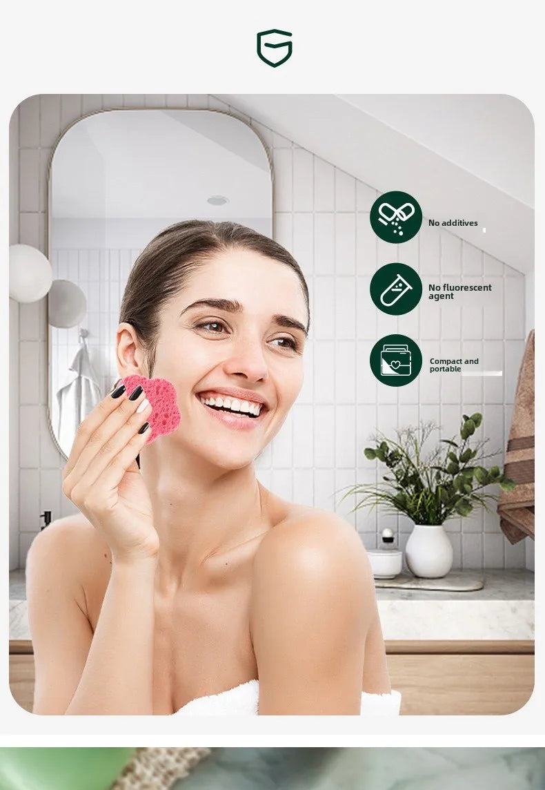 1-50PCS Compressed Wood Pulp Facial Sponges Flower Shape Exfoliating Face Cleanser Pads Makeup Remover Skin Care