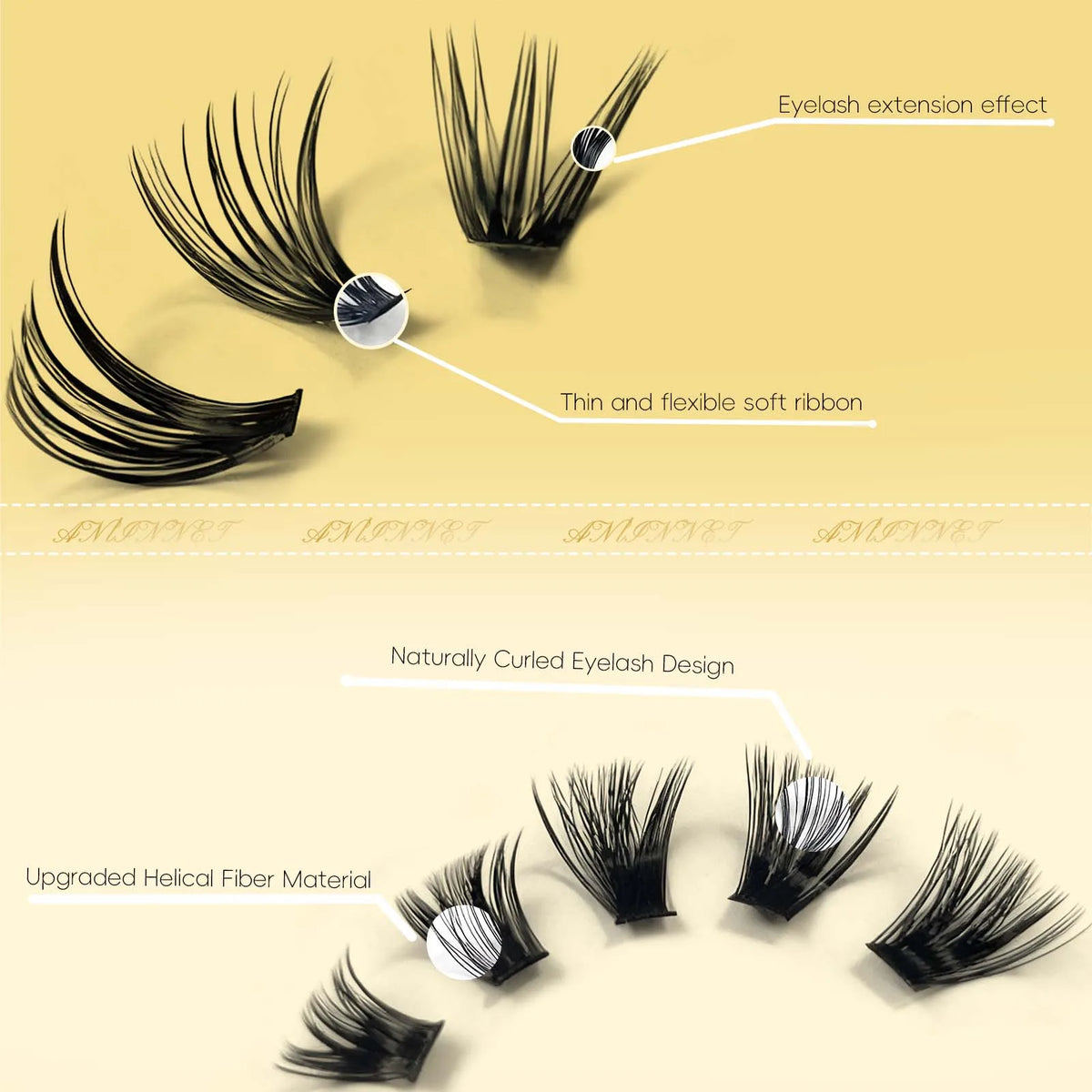 20 rows, 400 clusters of 3D false eyelashes, natural eyelash extension, makeup, thick eyelashes, 30/40/60/80D eyelash book