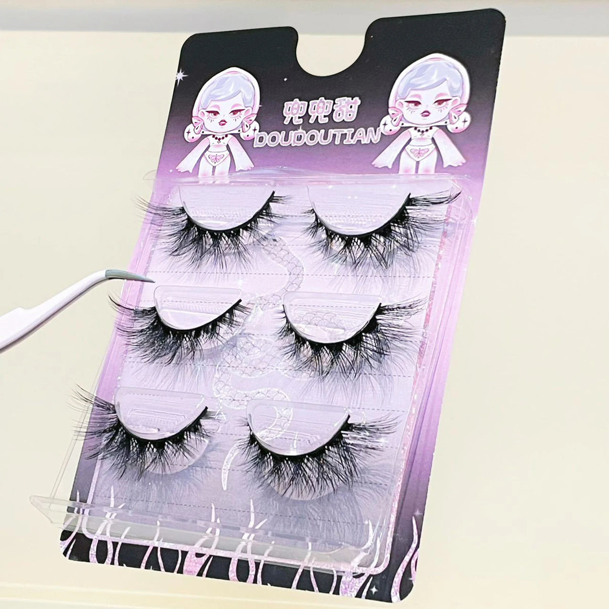 One-Piece Long Strip False Eyelashes Spicy Girl DIY Cosplay Wispy Strip Eyelashes Makeup Tool