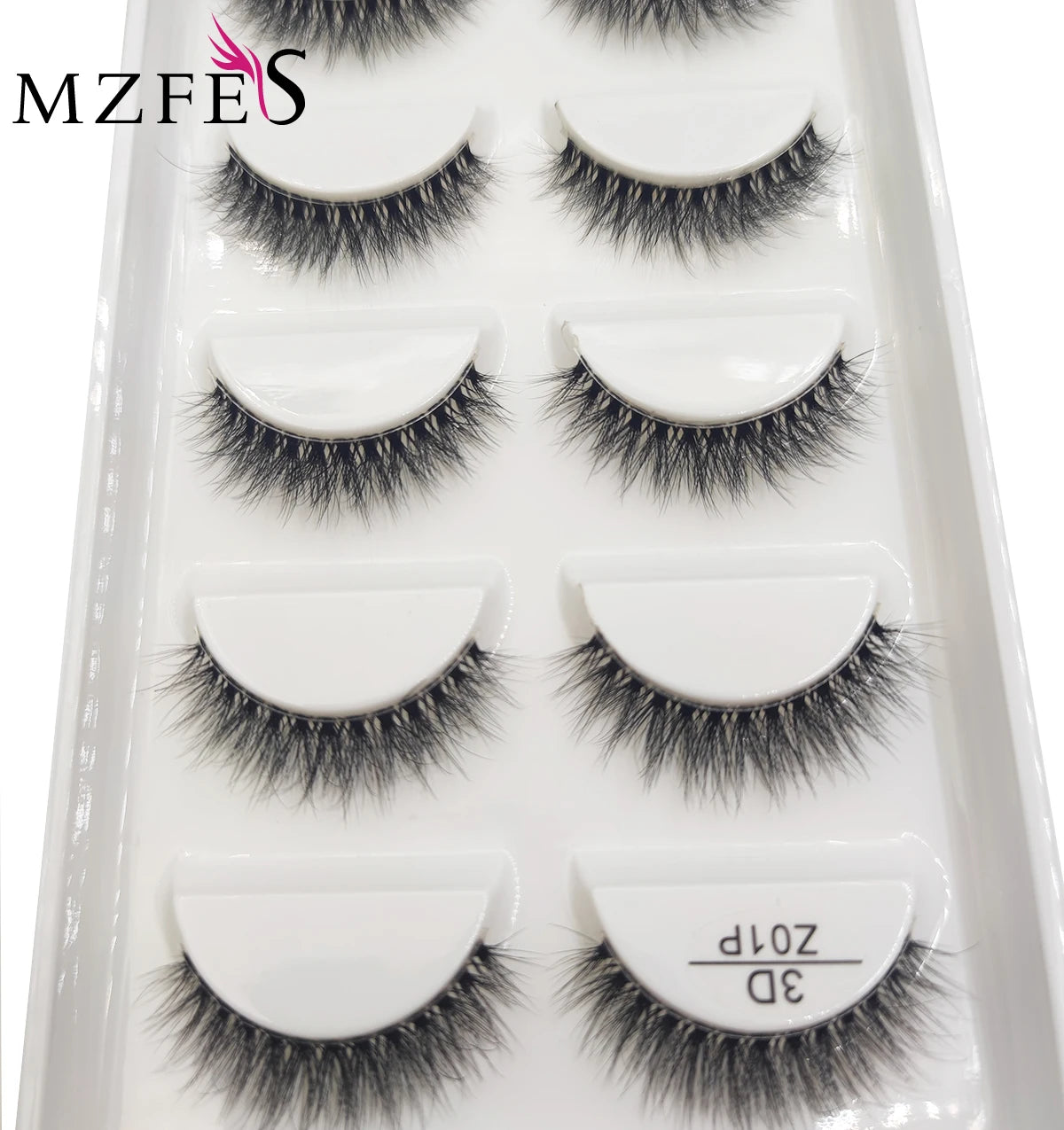 Transparent 3D Mink Eyelashes, Natural Clear False Eye Lashes, Soft Invisible Eyelash, Wispy Makeup Faux Cils, H13 X08, 5 Pairs
