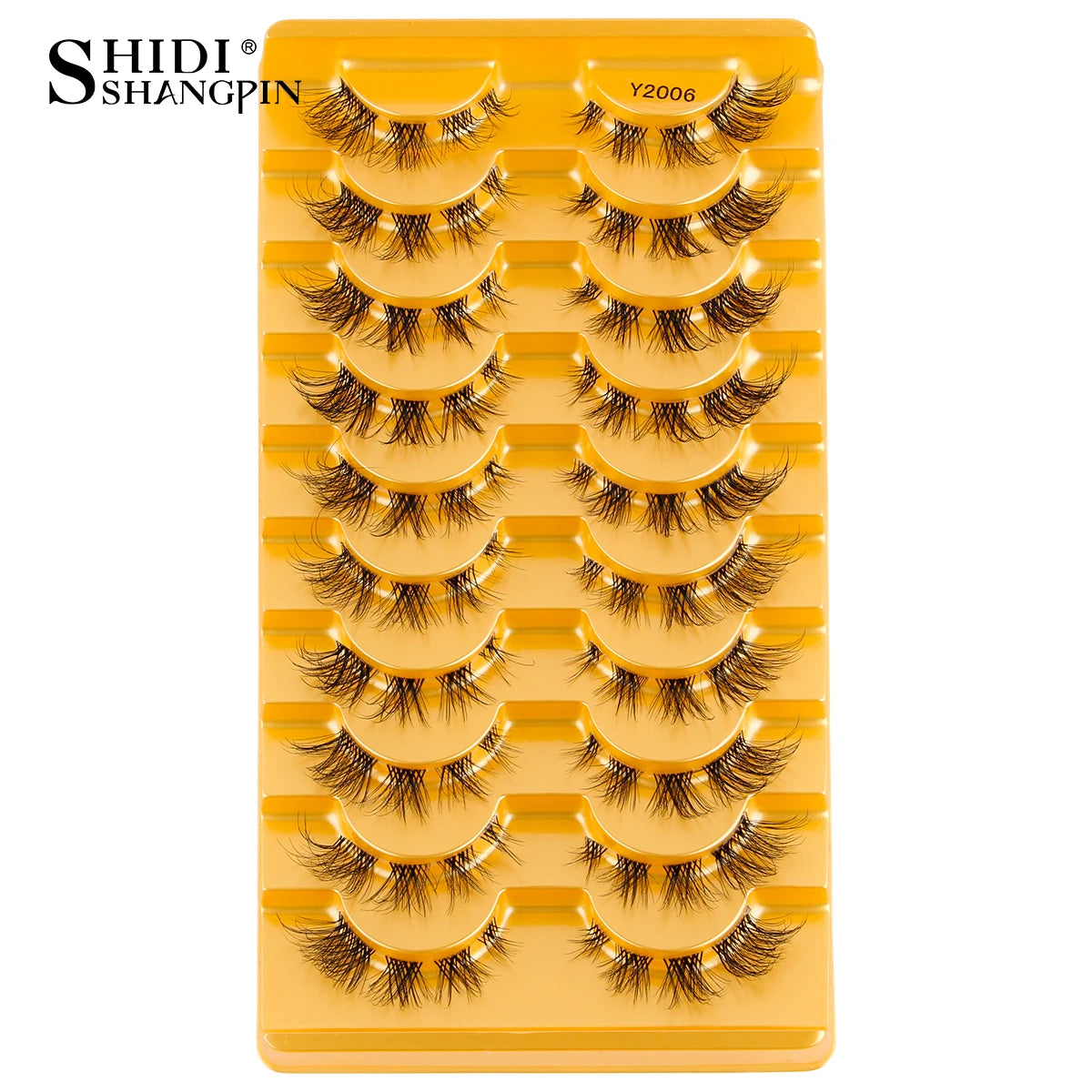 SHIDISHANGPIN False Lashes Extension 3/10 Pairs 3D Mink Eyelash Half Lashes Natural Cat Eye Eyelashes Makeup Faux Cils Fake Lash