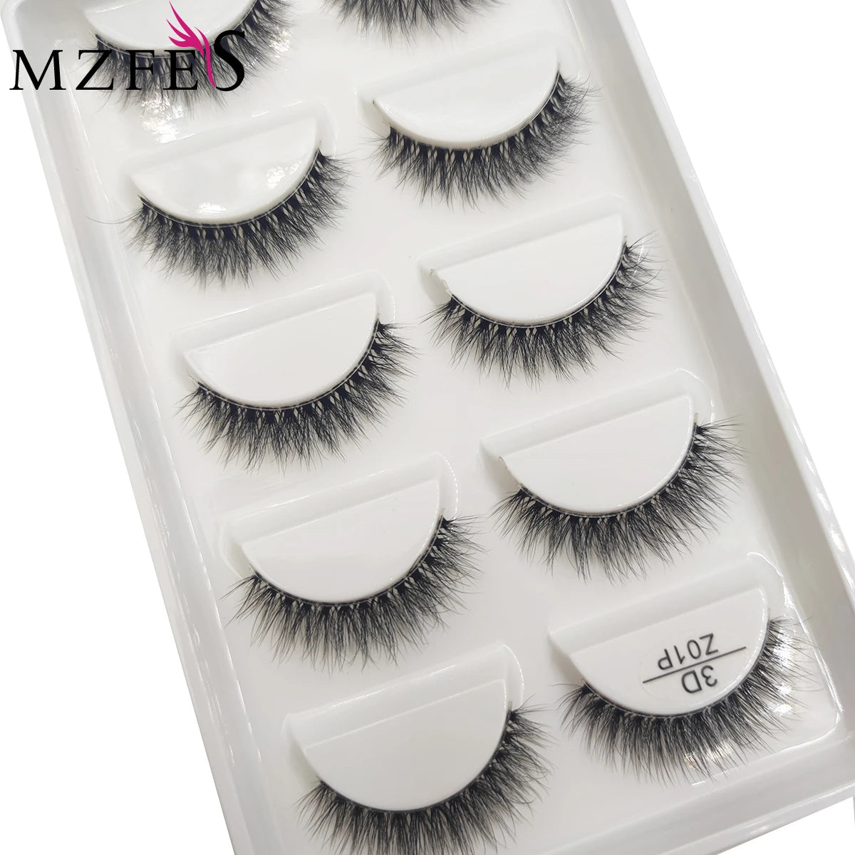 Transparent 3D Mink Eyelashes, Natural Clear False Eye Lashes, Soft Invisible Eyelash, Wispy Makeup Faux Cils, H13 X08, 5 Pairs