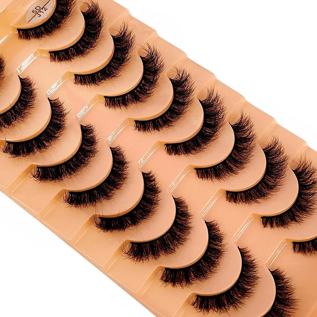 New 7/10 Pairs Faux Mink Eyelashes Handmade False Eyelashes Natural Nude Makeup Simulation Cross Messy Eye 3D Curly Eyelashes