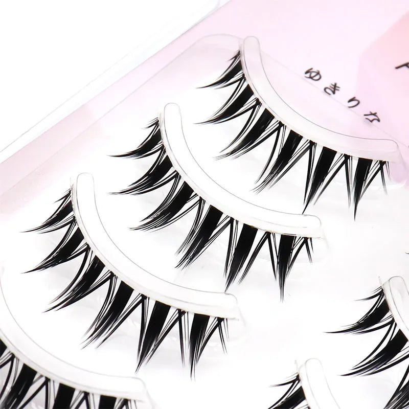 5 Pairs New Cosplay Air False Eyelashes Natural Transparent Thin Band Eyelashes Japanese Simulation Lashes Extension Makeup