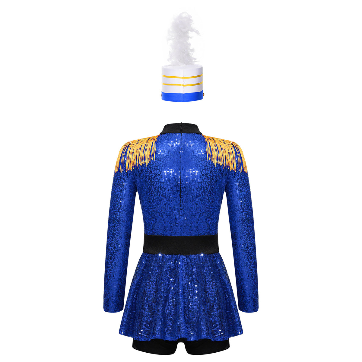 Kids Girls Halloween Circus Ringmaster Magician Costume Carnival Party Lion Tamer Cosplay Long Sleeve Sequins Leotard Dress Tutu