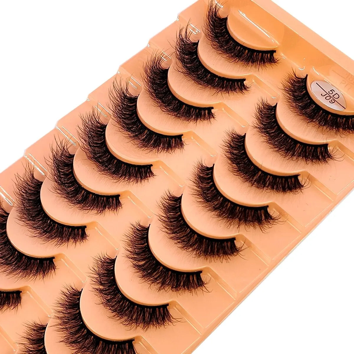 New 7/10 Pairs Faux Mink Eyelashes Handmade False Eyelashes Natural Nude Makeup Simulation Cross Messy Eye 3D Curly Eyelashes