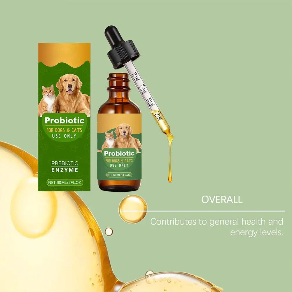 Pet Nutrition Supplement Probiotic Drops Containing Enzymes Used For Dog Cat Digestion And Boosts Immune Daily Health Supplement